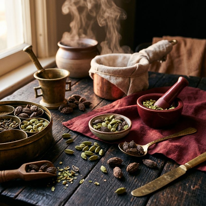 Green and Black Cardamom, Compared