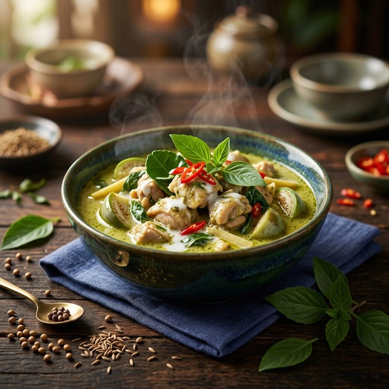 Green Curry with Thai Basil