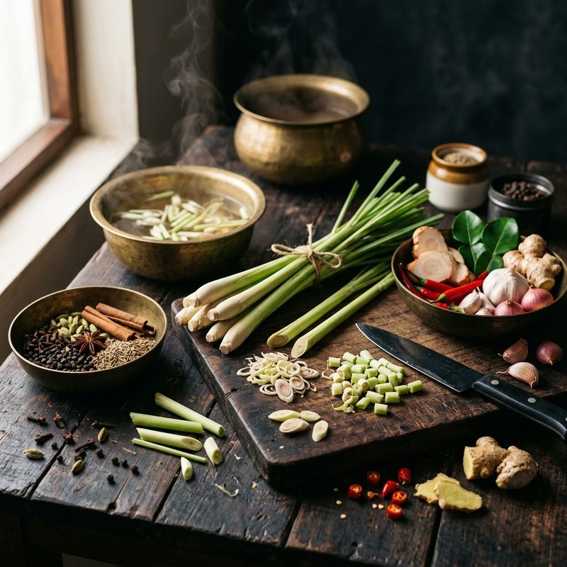 Lemongrass: Bruising, Slicing and Infusing
